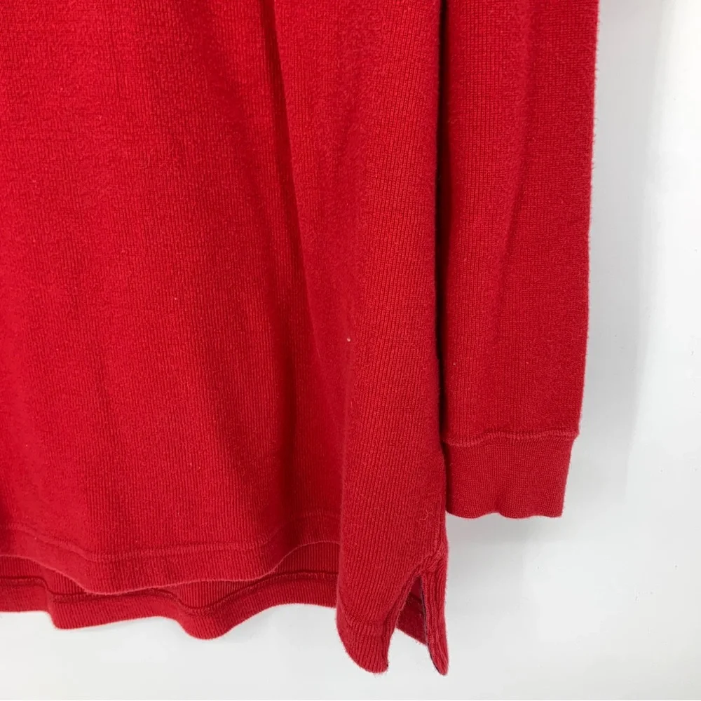Ralph Lauren Chaps mens‎ large sweater pullover red ribbed cotton vintage
